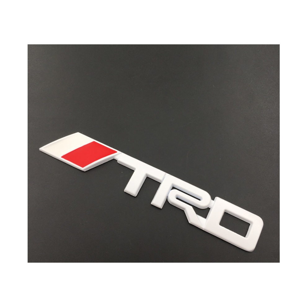 (White) Toyota Trd Fender Trunk Decal Emblem Badge Sticker White 4754135896699