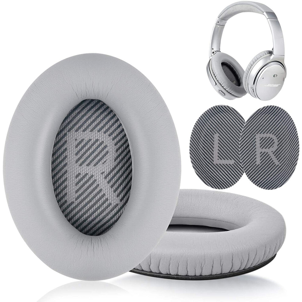(Gray) Over-Ear Headphone Covers For Bose Qc35 Qc25 Qc2 Ae2 Ae2i Ae2w Gray 9352544651233