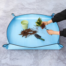 (Blue) Waterproof Plant Transplant Mat Gardening Soil Transplant Mat