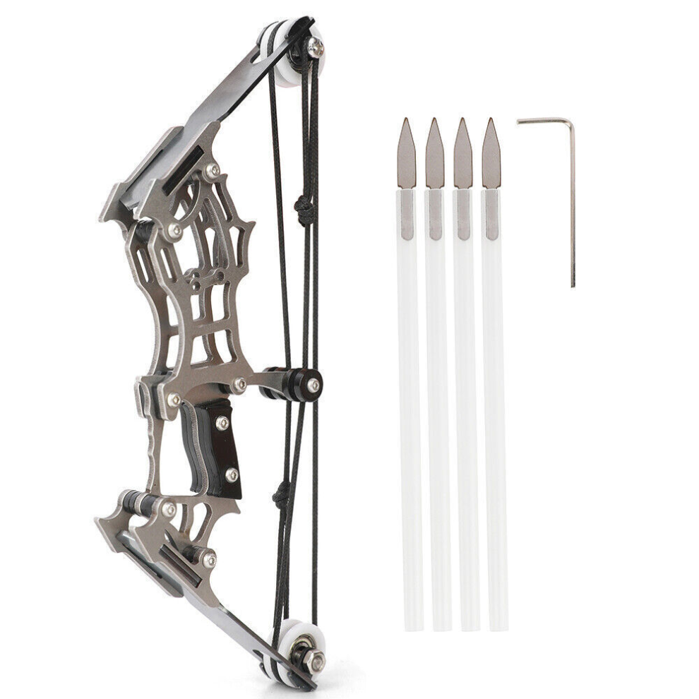 Mini Compound Bow Arrows Set Archery Shooting Target Pocket Bow 6"