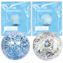 Glitter Inflatable Beach Ball Swimming Pool Kids Toy (1 Supplied)
