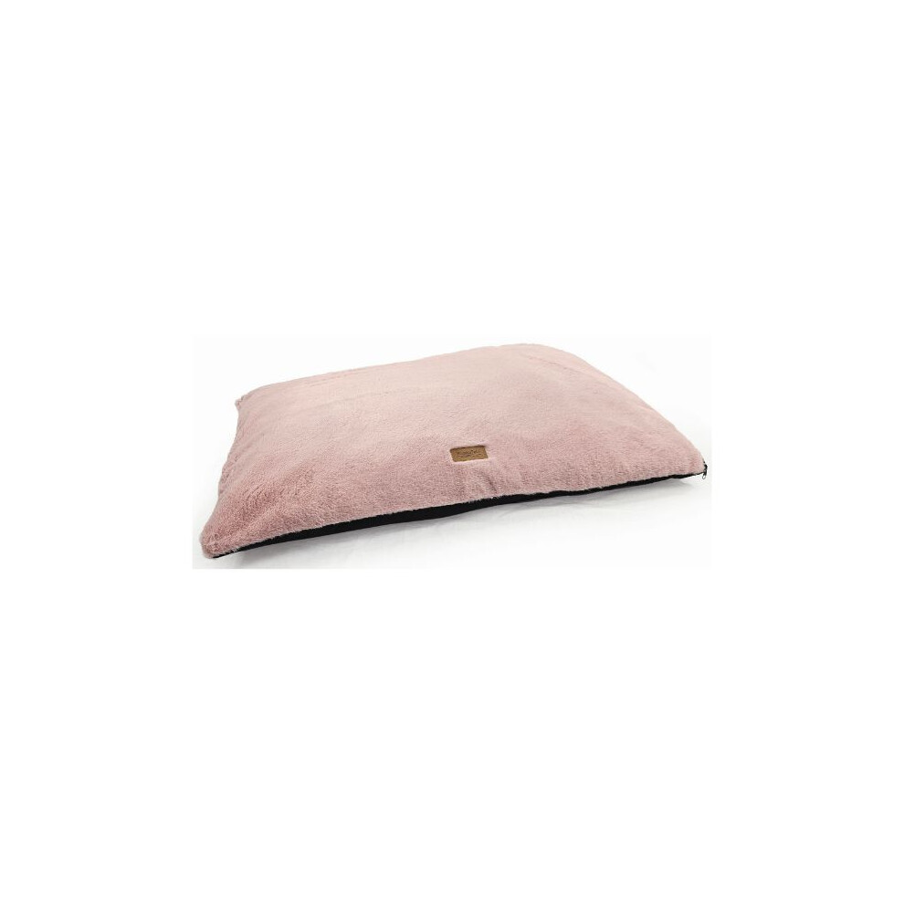 (Pink) HugglePets Luxury Plush Dog Cushion Bed