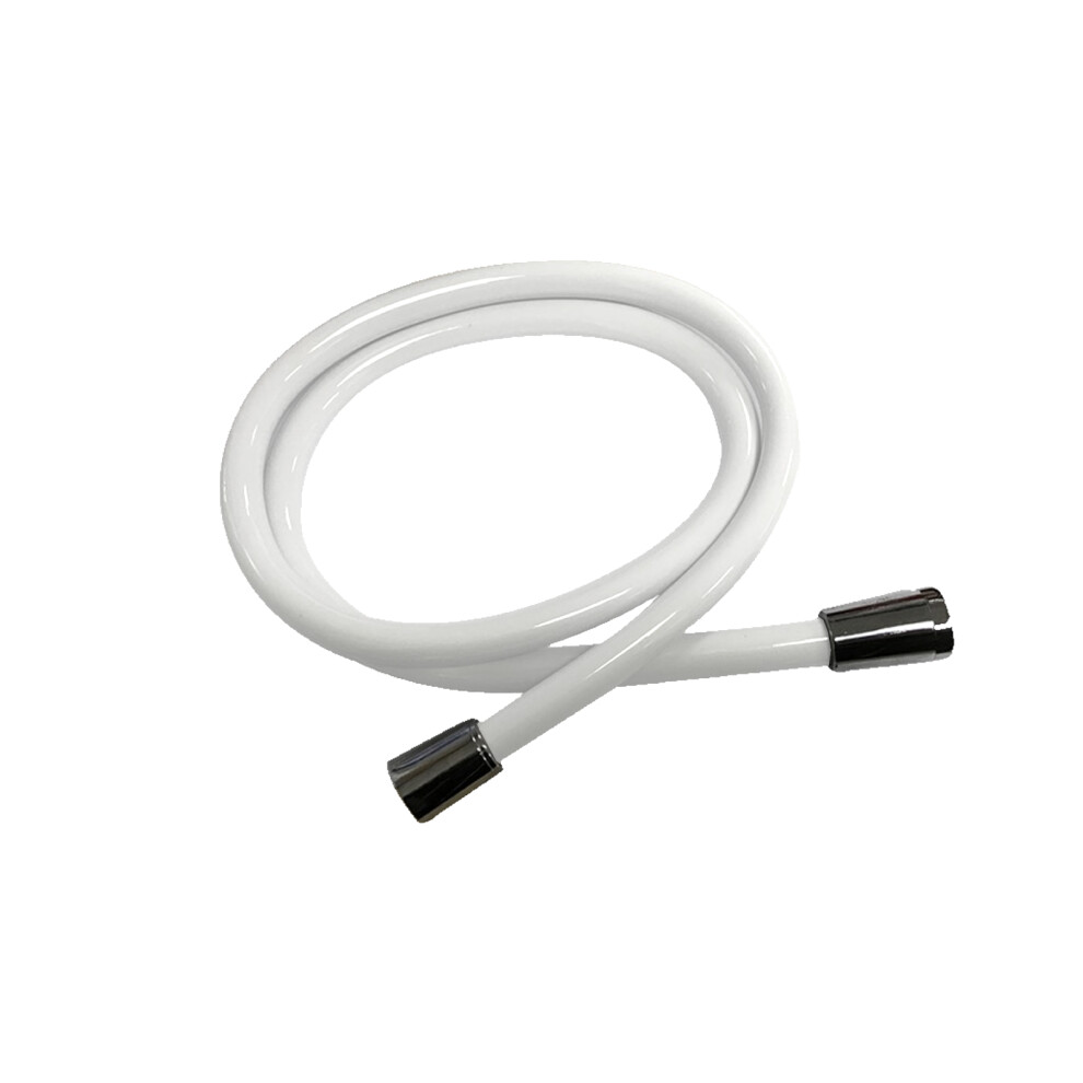 Nes Home Smooth 1.5M Pvc Flexible Shower Hose With Brass Connectors White