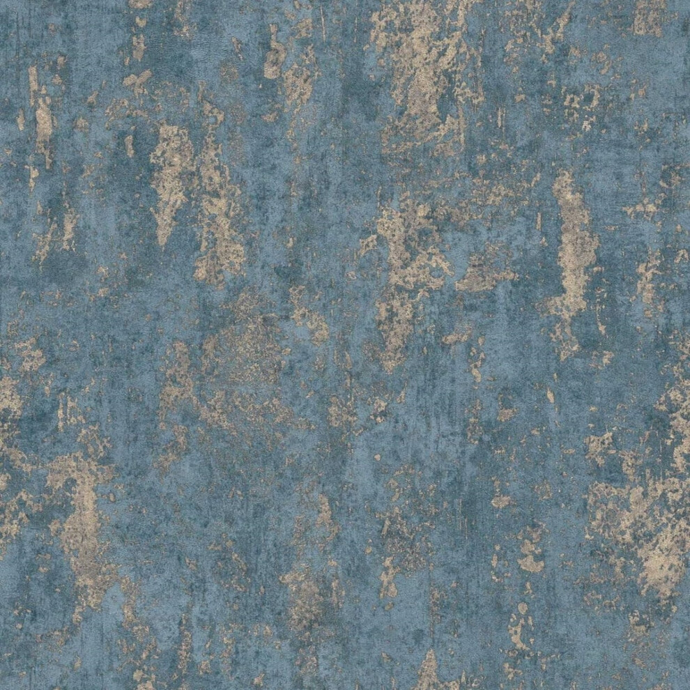 Photos - Wallpaper Erismann Casual Chic Distressed Industrial Concrete Blue