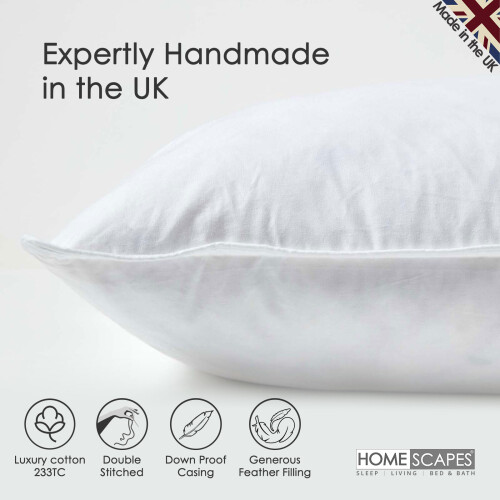 Homescapes (35 x 50 cm) Duck Feather Cushion Pad Insert 2