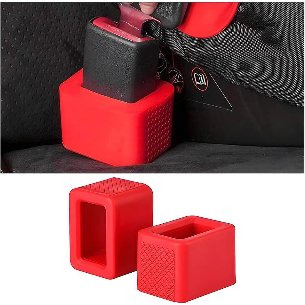 (2pcs Car Seat Belt Buckle Holder, Car Seatbelt Buckle Guard, Silicone Seat Belt Buckle Booster For Kids Car Seatbelt Hol) 2pcs Car Seat Belt Buckle H