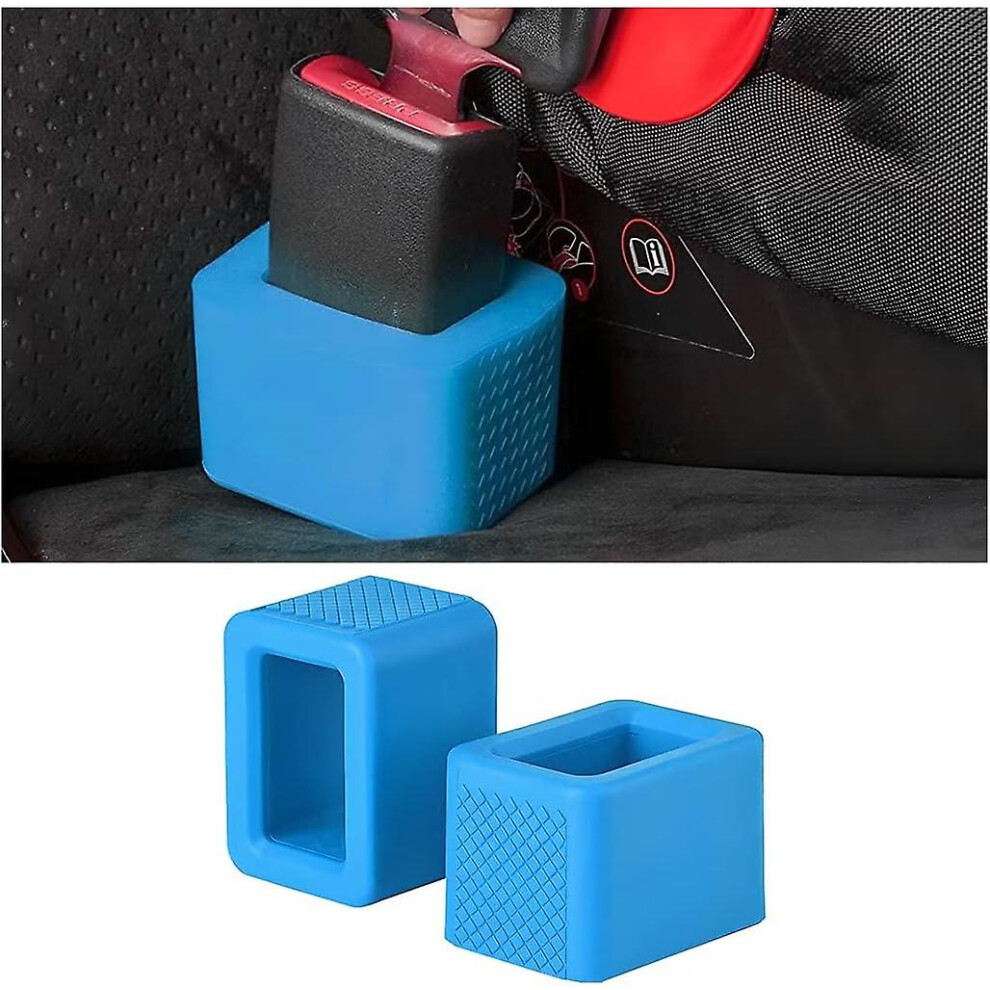 (2pcs Car Seat Belt Buckle Holder, Car Seatbelt Buckle Guard, Silicone Seat Belt Buckle Booster For Kids Car Seatbelt Hol) 2pcs Car Seat Belt Buckle H