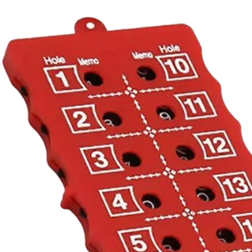 Portable 18-Hole Golf Scorecard Score Counter Red 2