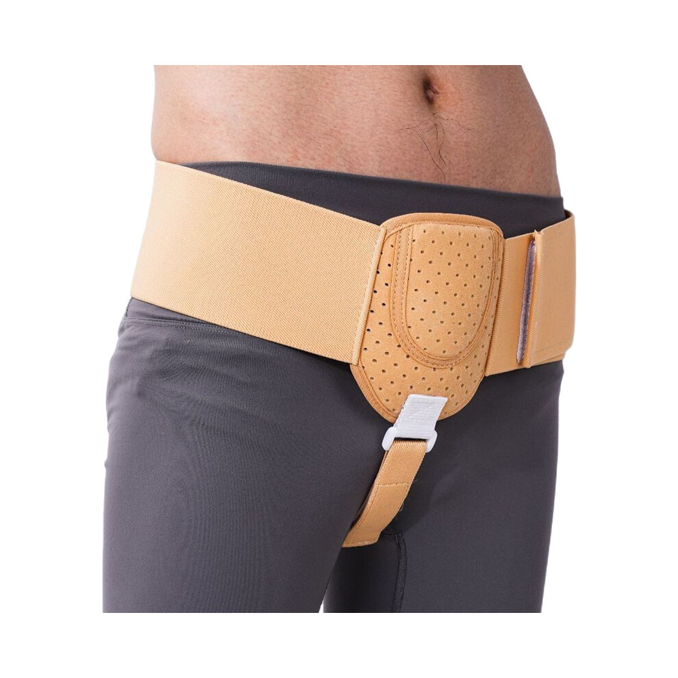 Beige (Beige) Hernia Belt Truss For Inguinal Sports Support Pain Relief Recovery Strap
