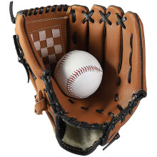 Baseball Gloves, Kids Teens Youth Durable Leather Softball Baseball Pitcher Mitt For Boys Girls Left Hand -brown