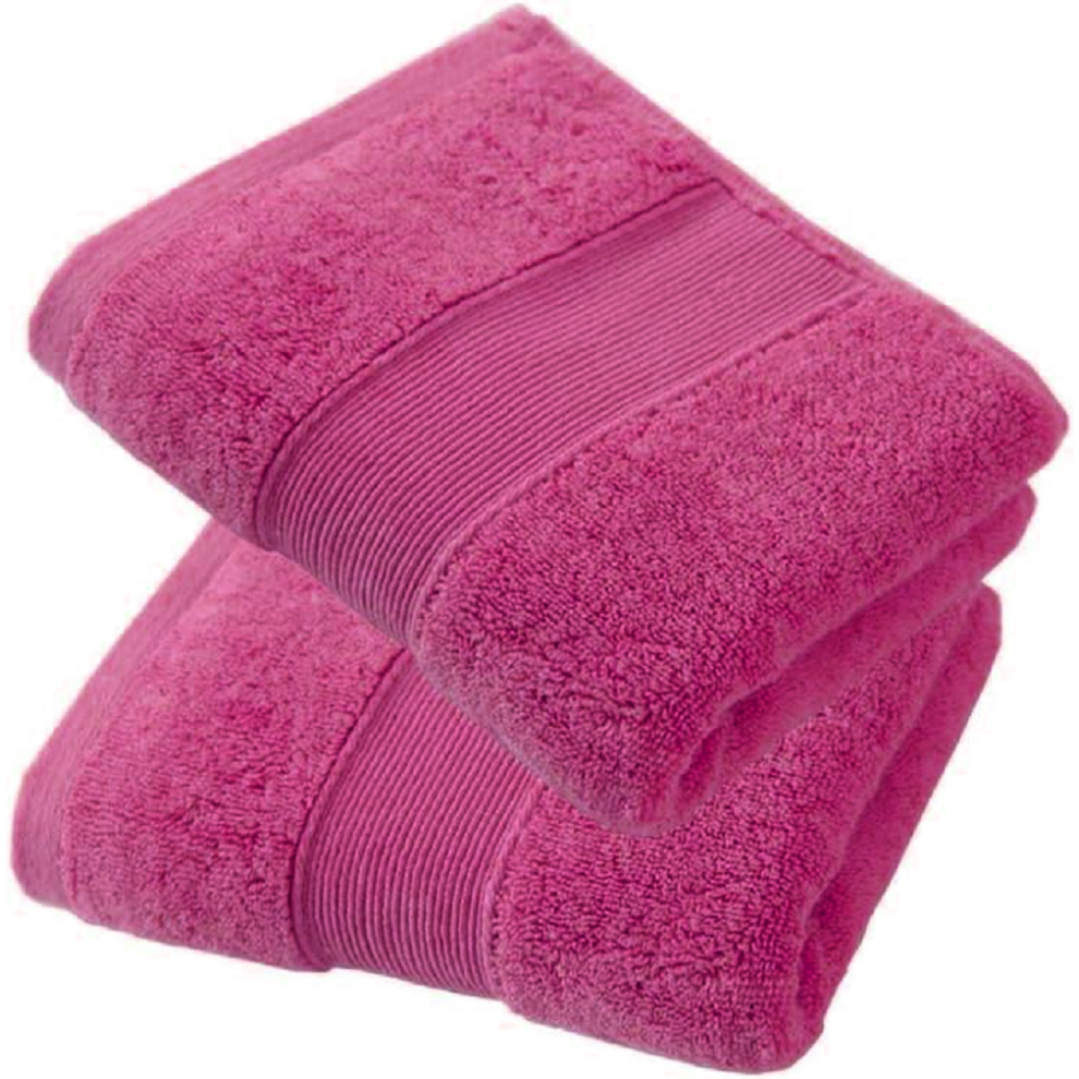 (Pink) Pack of 2 Hand Towels 800GSM Soft Hotel Quality 100% Egyptian Cotton Luxury Towels