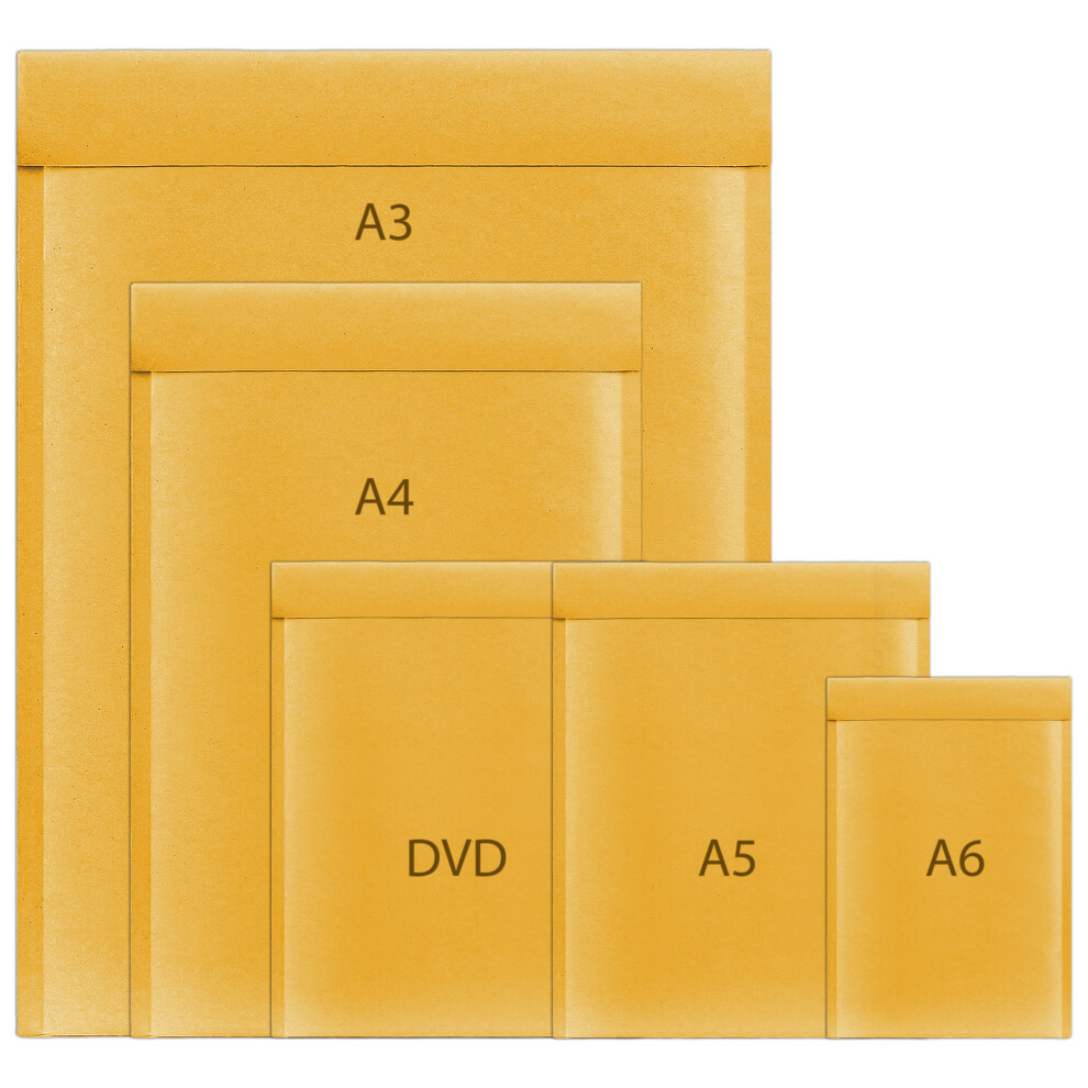 (DVD, 50) Size Bubble Padded Envelopes for Packaging Postage Peel & Seal Shipping Bag Mailers Postal Wrap 10, 20, 50,100  Pack