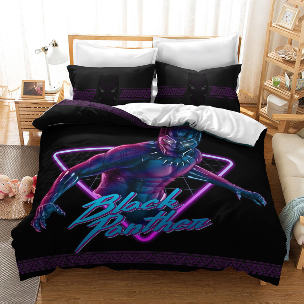 Xcsgsra (Style 05, Double(200X200cm/3Pcs)) Black Panther Bedding Single Double Duvet Cover Uk Not,Specified