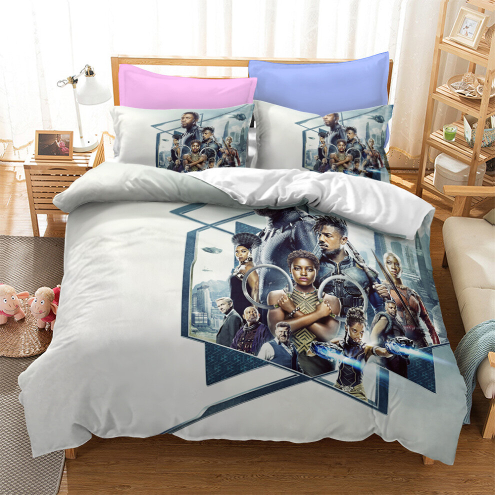 Xcsgsra (Style 17, Double(200X200cm/3Pcs)) Black Panther Bedding Single Double Duvet Cover Uk Not,Specified