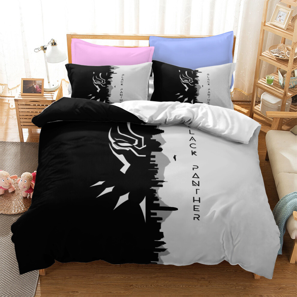 Xcsgsra (Style 12, Double(200X200cm/3Pcs)) Black Panther Bedding Single Double Duvet Cover Uk Not,Specified