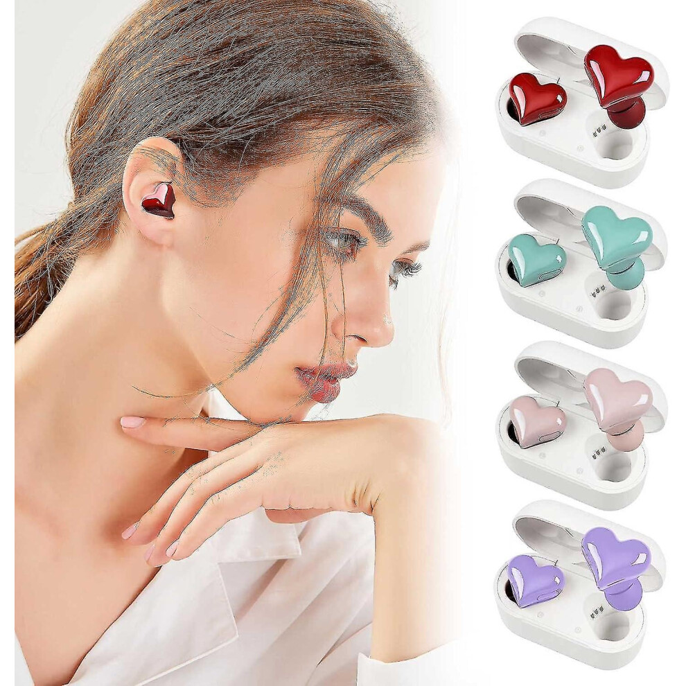 (Blue) Heart-Shaped Tooth Earbuds Wireless 5.3 Headphone Blue 6909589425669
