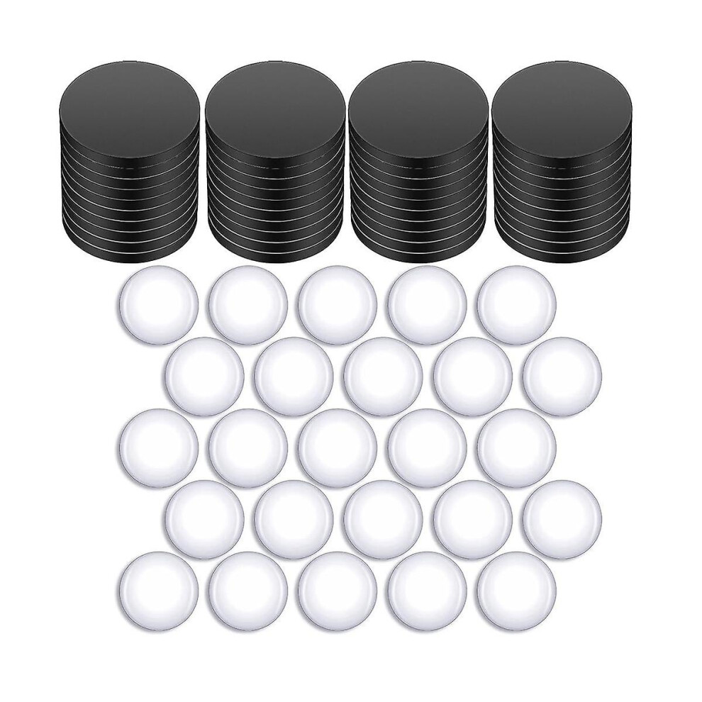 For Sets Round Magnetic Discs With Clear Dome Cabochons Glass Magnets Discs (48 Sets)-image-OPC-PDS7NQZ-NEW