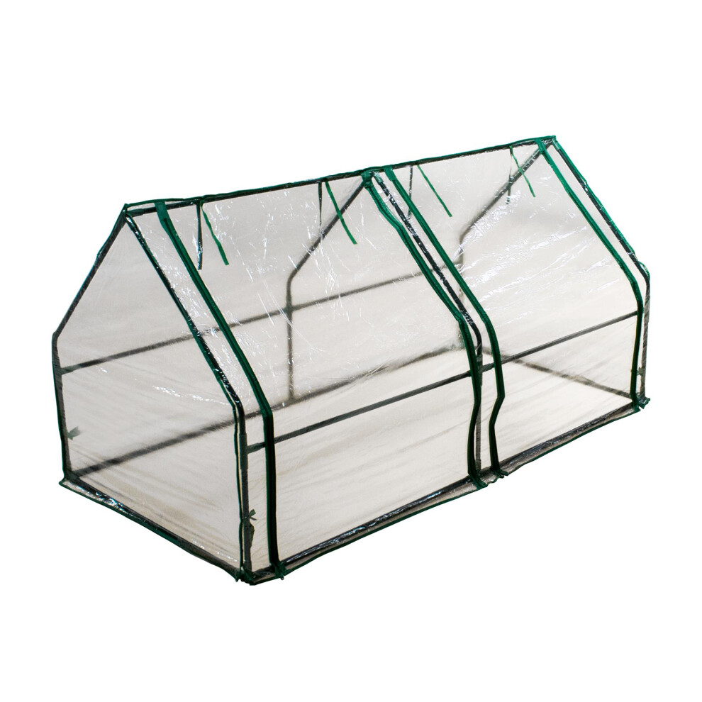 KCT Garden Polytunnel Growhouse  With Zip Close and Roll Up Doors.
