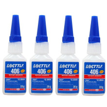 Loctite 406 Instant Adhesive Glue 4x20g - Fast Bond, 4-Piece Set for Plastic, Metal, Rubber