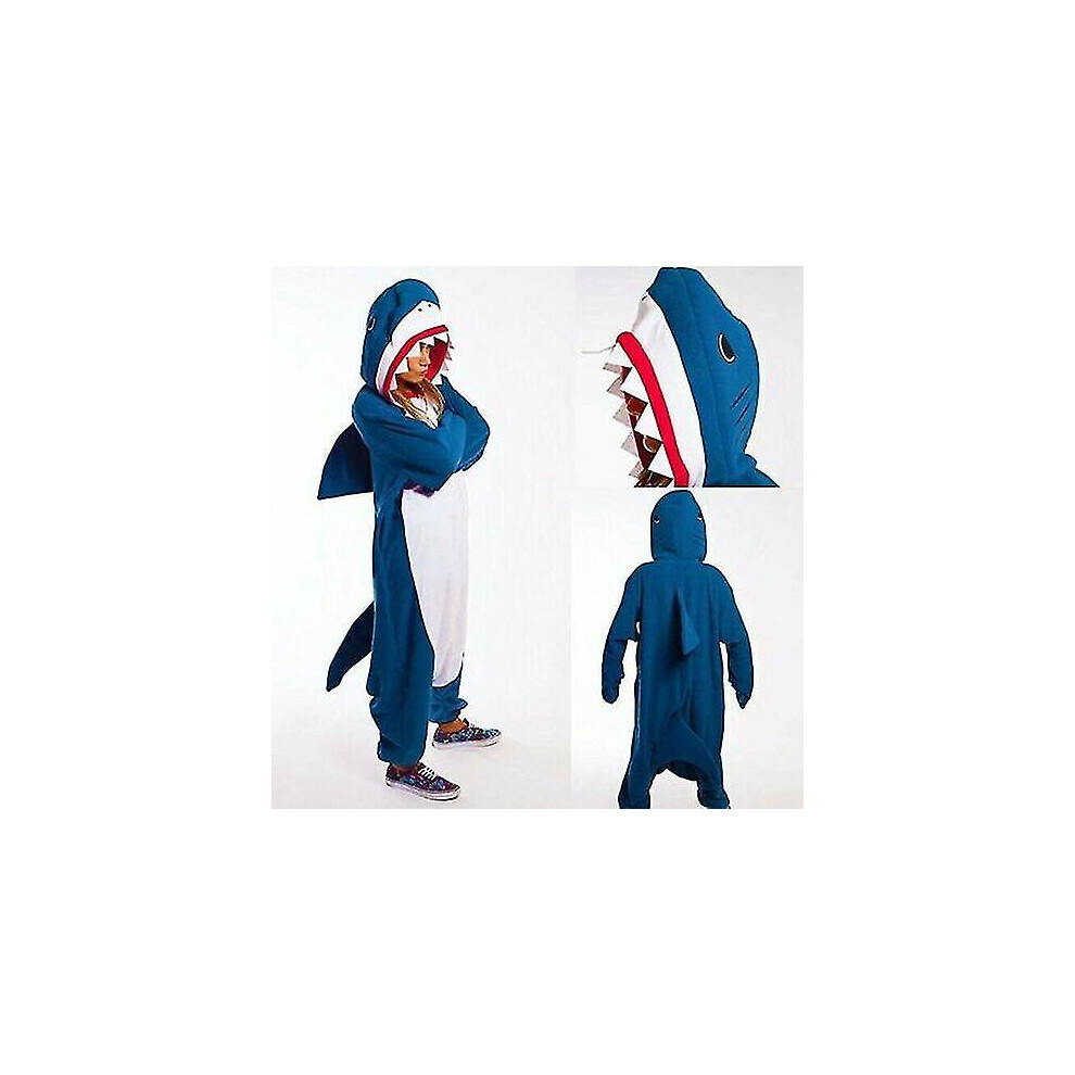 (S) Adult Sleepwear Shark Pajamas Kigurumi Cosplay Costume Fancy Dresses Unisex