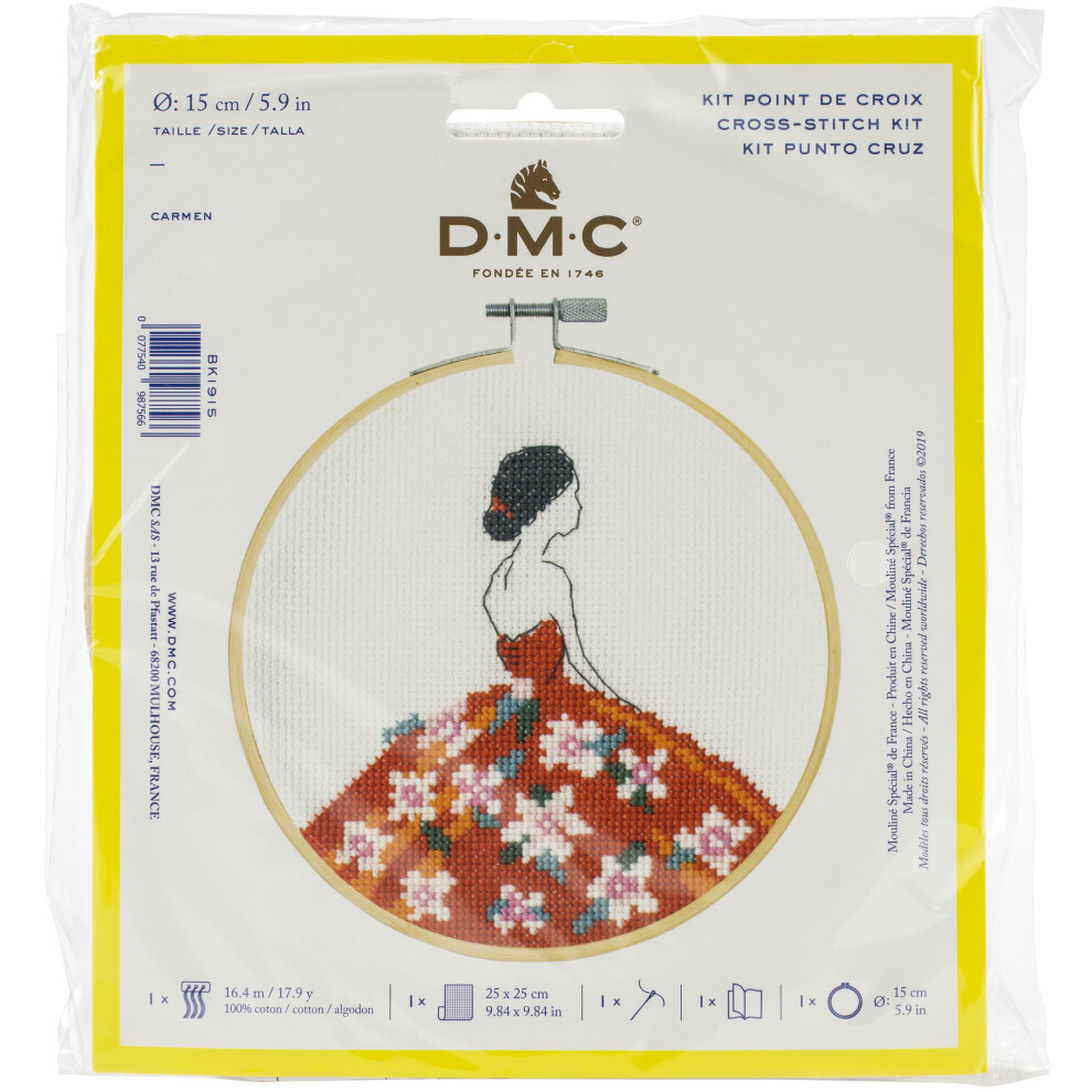 DMC Stitch Kit 6" Diameter-Carmen (14 Count) BKL-1915