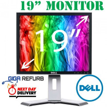 Dell 19" LCD TFT PC Movie Gaming CCTV VGA Monitor - Refurbished