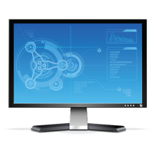 (17" VGA TFT) TFT PC Computer Wall Mount Monitor VGA DVI Flat Screen No Stand