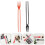 2pcs 2-in-1 Chopstick Fork Disposable Fork Chopstick Plastic Tableware 4