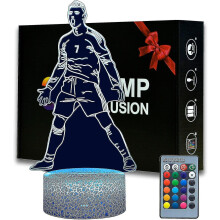 Portugal Football Player Ronaldo #7 Night Light For Boys,16 Color Changing Dimmable With Remote Room Football Decor,desk Lamp For Football Fans Kids T
