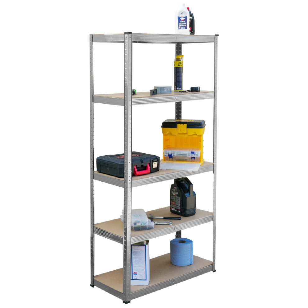 KCT 5 Tier Garage Metal Shelving Unit Galvanised  - Garage or Shed Storage