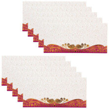 (Bright Purple) Money Envelopes Shagun Wedding Fancy Cash Gift Wallets Engagement White Gold 10x