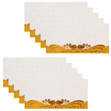 (Yellow) Money Envelopes Shagun Wedding Fancy Cash Gift Wallets Engagement White Gold 10x