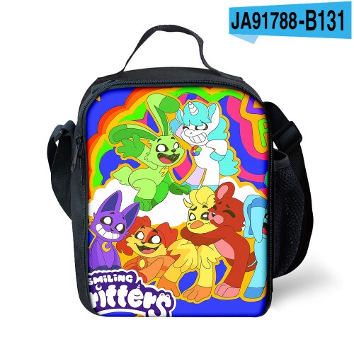 (01) Smiling critters Insulat Lunch Bag School Lunchbox