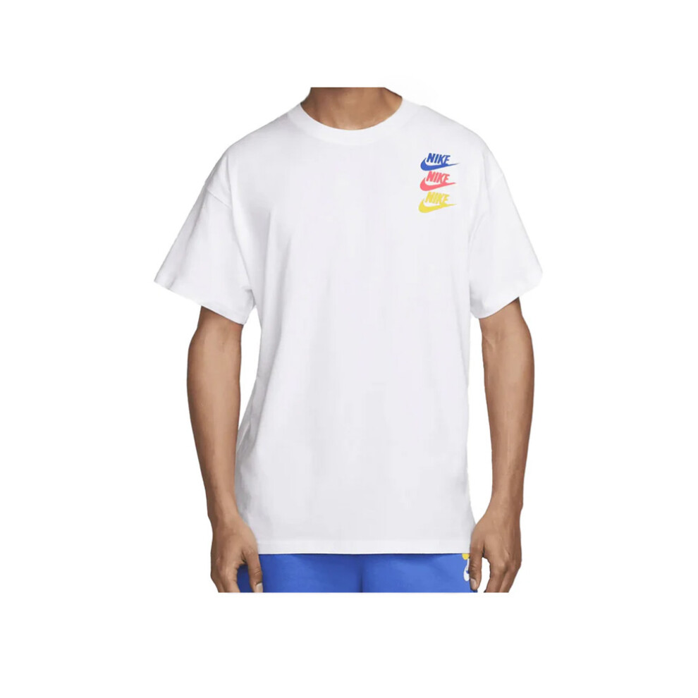 (X-Large) Men's Sportswear T-Shirt White Graphic Top