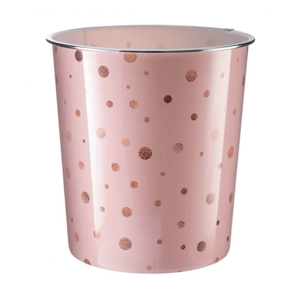 (Pink) MantraRaj 7.7 Litre Plastic Waste Paper Basket Bin Round Open Waste Basket Trash Can Lightweight Recycling Rubbish Bin