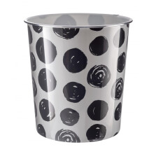(Black) MantraRaj 7.7 Litre Plastic Waste Paper Basket Bin Round Open Waste Basket Trash Can Lightweight Recycling Rubbish Bin