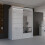 MN Furniture (White, 150) Malega High Gloss Sliding Mirror Door Wardrobe 2