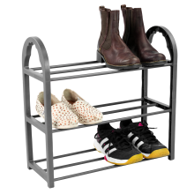 KCT 3 Tier Shoe Slots Rack Shelf Compact Space Saving Slim Organising Shelves Hallway Entryway Storage Unit 3 Level Footwear Bench - Up to 10 Pairs