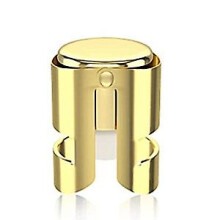 Gold Champagne Stopper, Gold color designed in France, sealer for Bottles of Cava, Prosecco, Sparkli