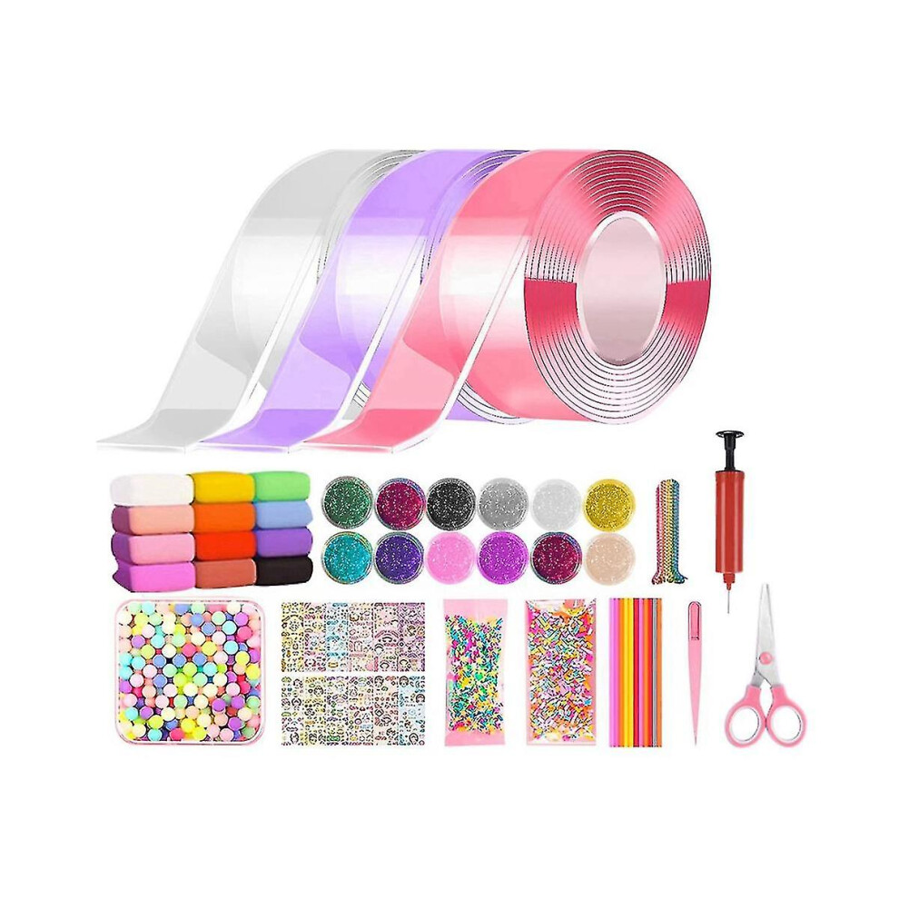 Nano Tape Kneading Blowing Bubble Full Set Nano Tape Double-sided Tape Paste Blowing Bubble Toy