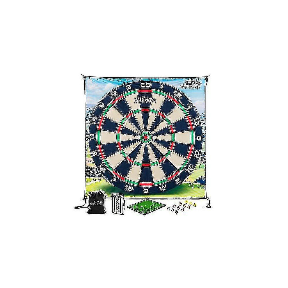 Golf game with golf ball with chipping mat