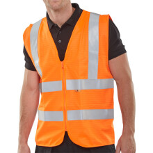 Beeswift - BSEEN Flame Retardent EN ISO20471 VEST ORANGE - Orange Yellow - Hi Vis