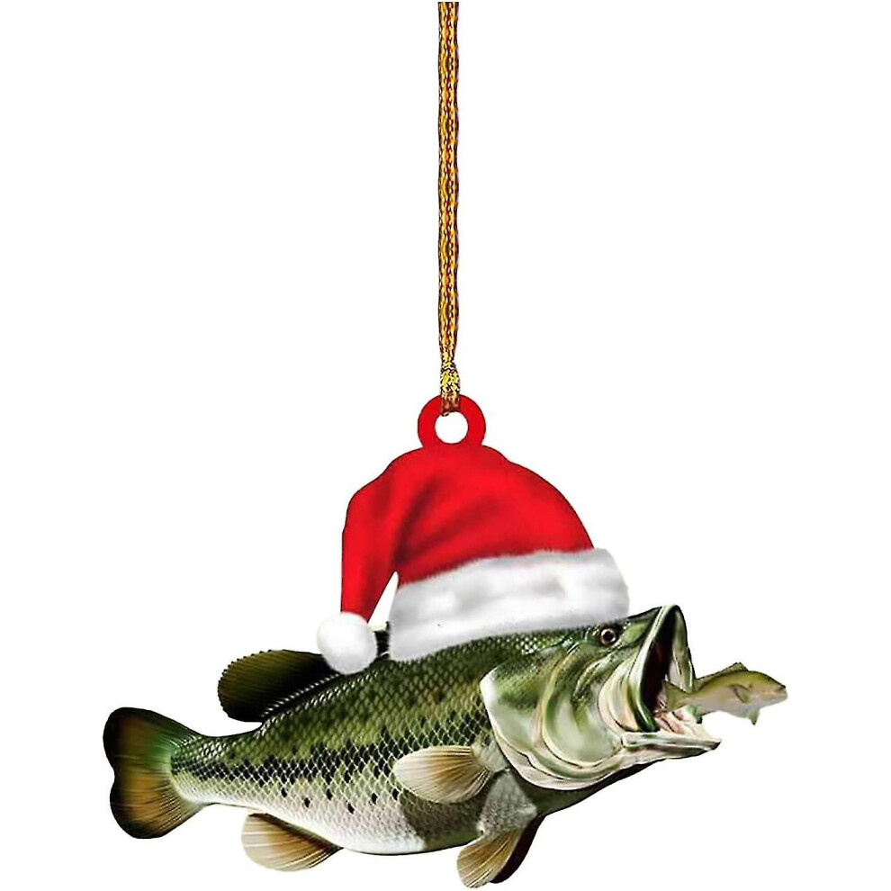 Fishing Christmas Ornaments (funny Fish Flat Printed Acrylic)