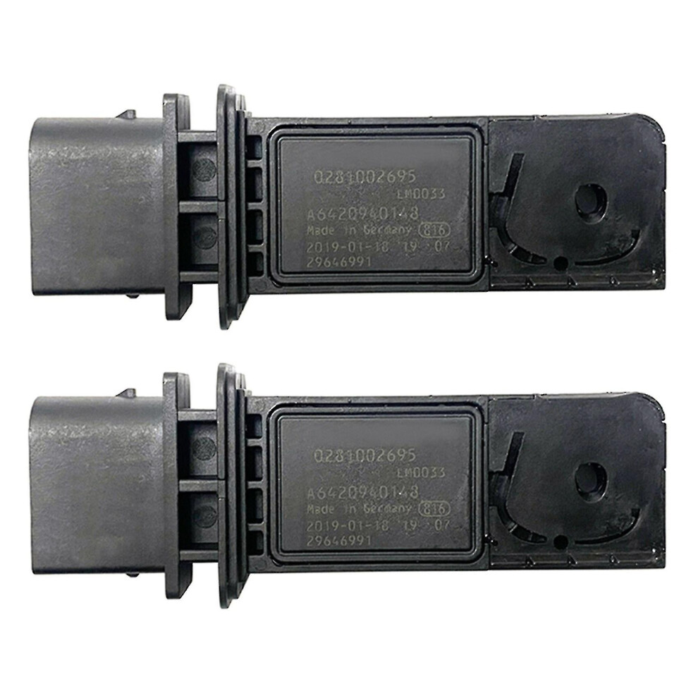 2x Car Flow Meter Sensor Maf Mass Sensor 0281002695 A6420940148 For -