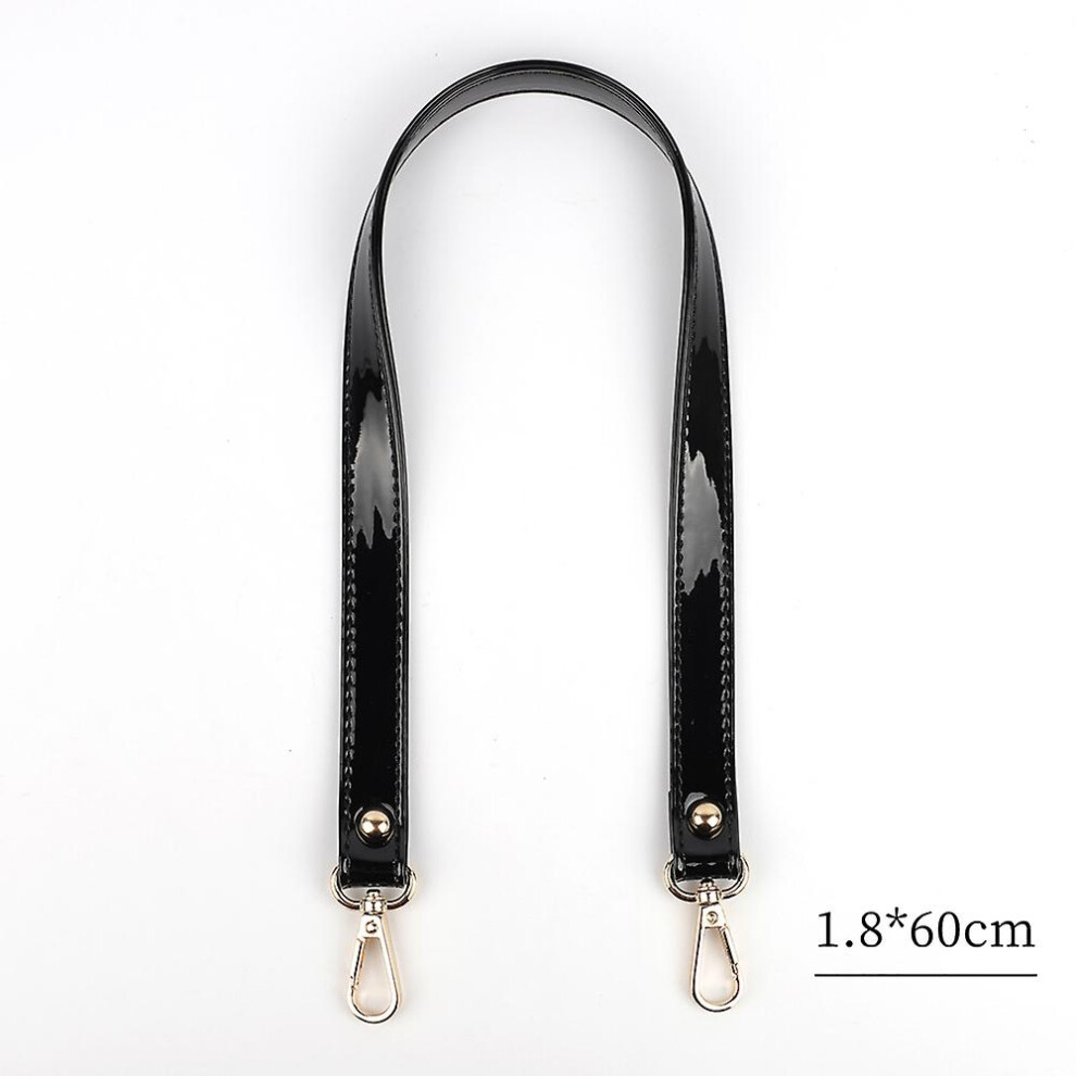 (60cm gold) Pu Leather Balck Shoulder Strap Patent Leather Handbag Bag Strap Diy Replacement Belts Handle Bag Accessories