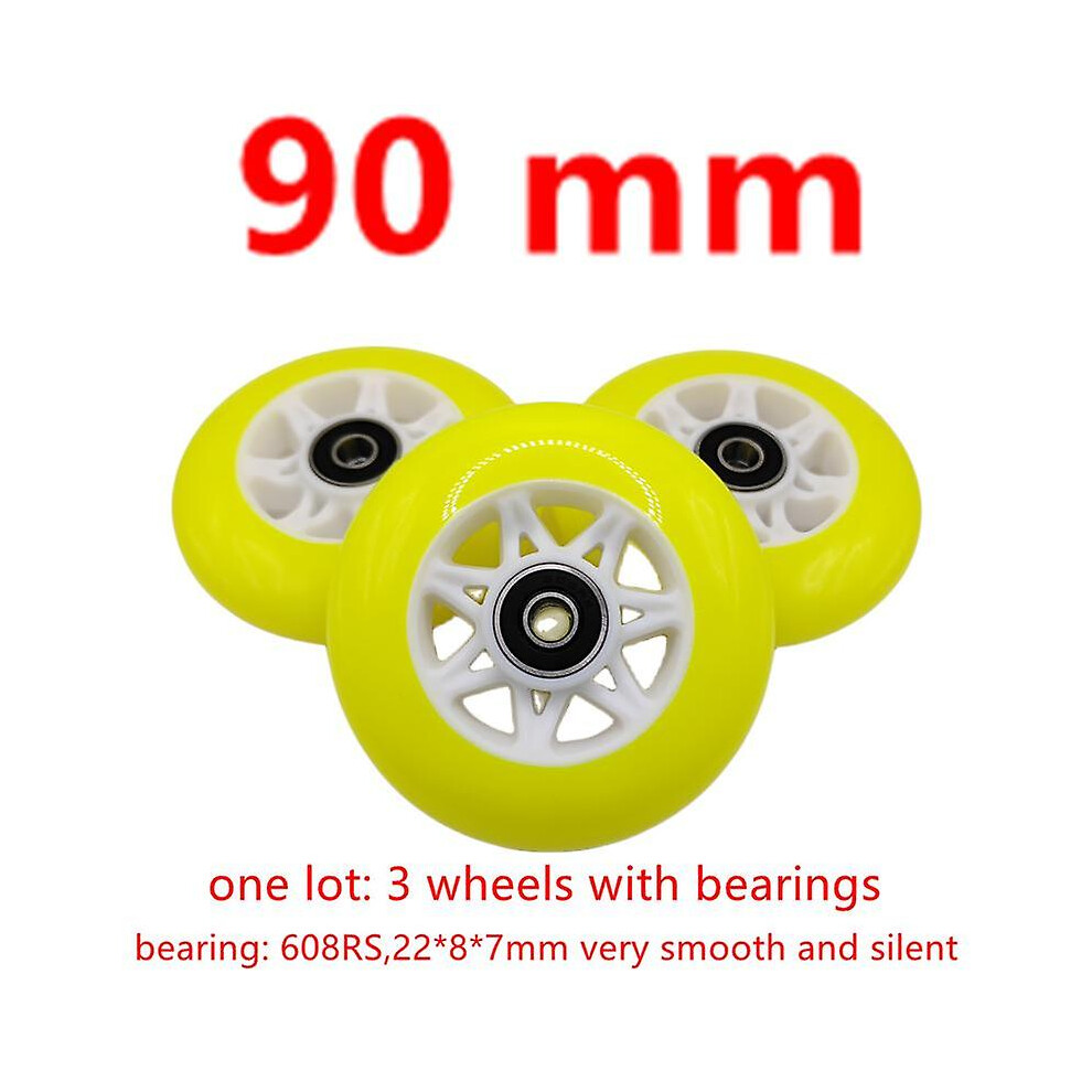 (90 mm) Scooter Wheels 90mm 100 Mm 110 Mm 3 Pcs / Lot Including Bearing
