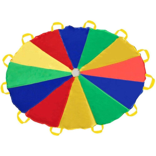 US Games 6-Foot Parachute With 8 Handles – Classic Play Parachute For Kids, Gym, And Group Games