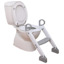 F6016 Step-Up Potty Training Toilet Topper seat, Grey/White, 1 Count (Pack of 1)