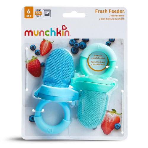 Munchkin Fresh Food Feeder, 2 Pack, Blue/Mint 2