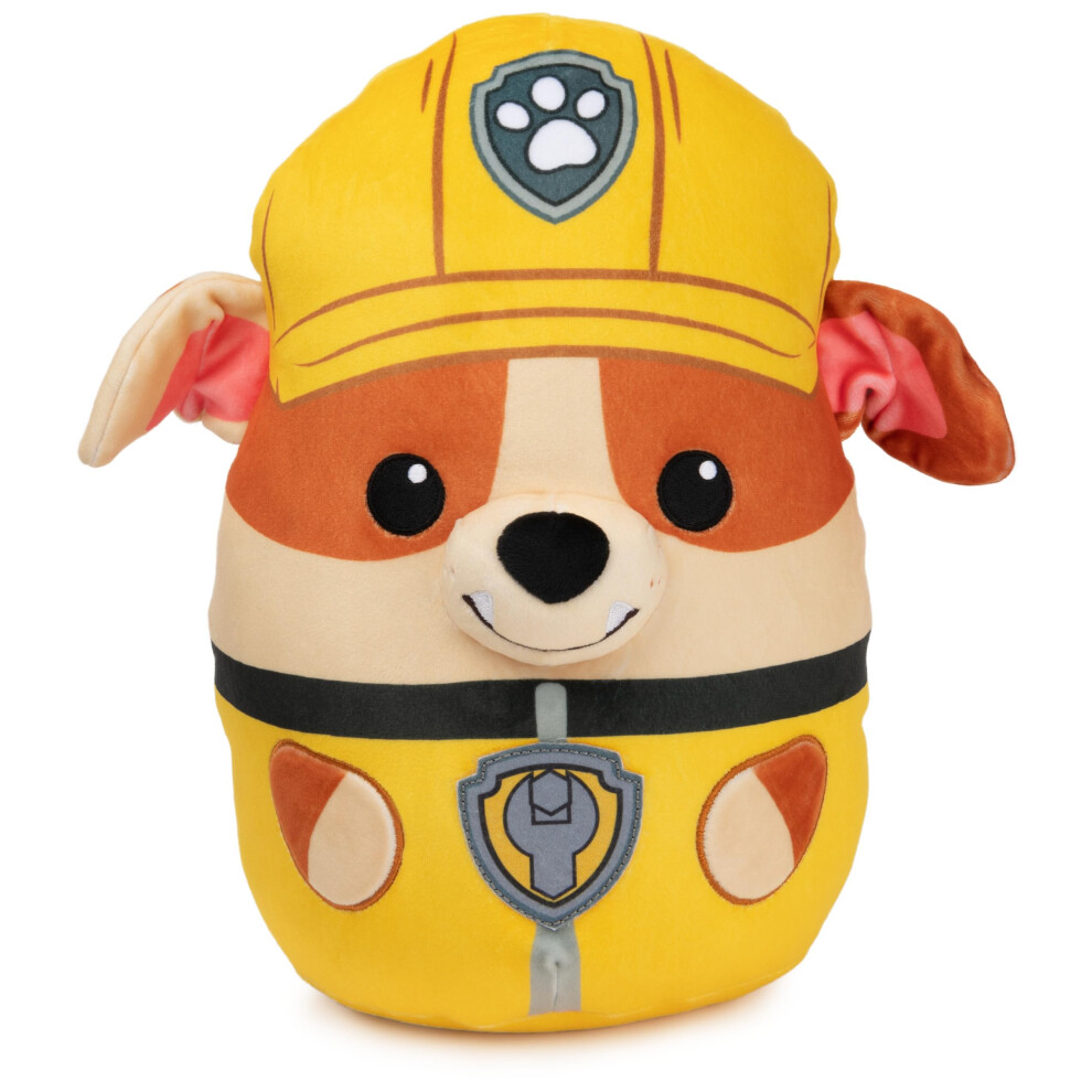 New Gund Paw Patrol Rubble Squish Plush, Official Toy From The Hit Cartoon, Squishy Stuffed Animal For Ages 1 And Up, 30.48Cm